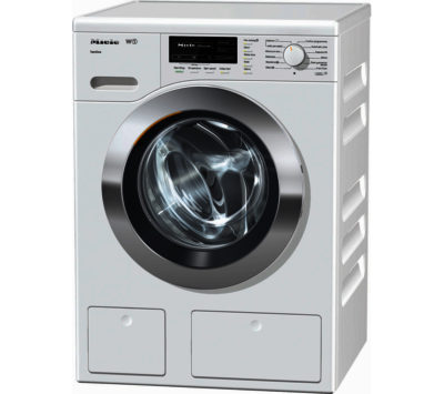 Miele WKG120 Washing Machine - White & Chrome